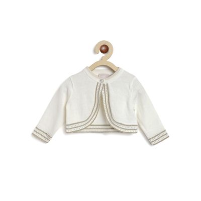 Girls Bronze Tricot Pullover with Print